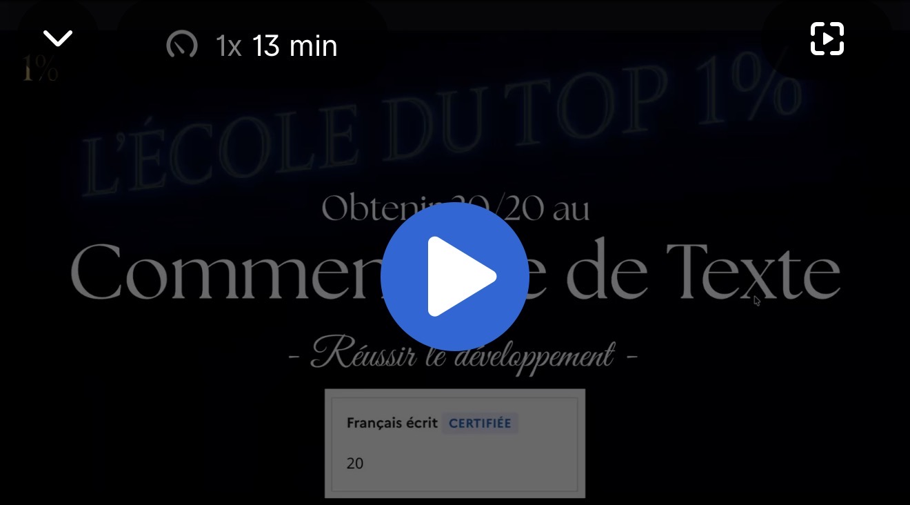 18/20 : Développement